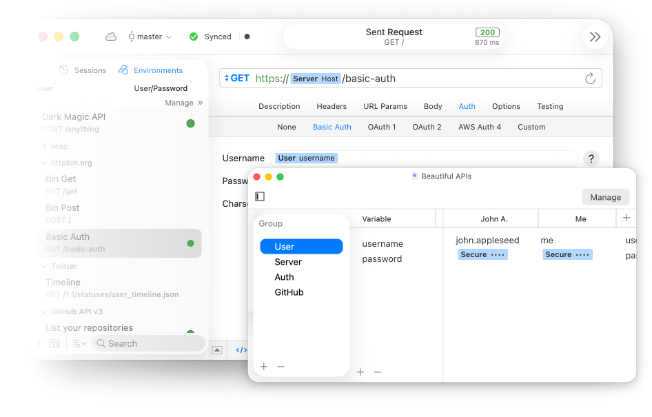 Make your requests more generic using environments